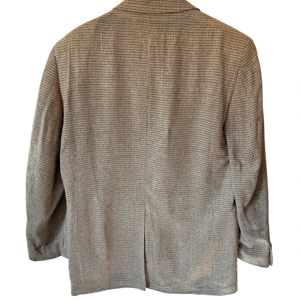Vintage Savannah Silk‎ Blazer Mens 42L Brown Tweed Silk 2 Button Sports Coat
